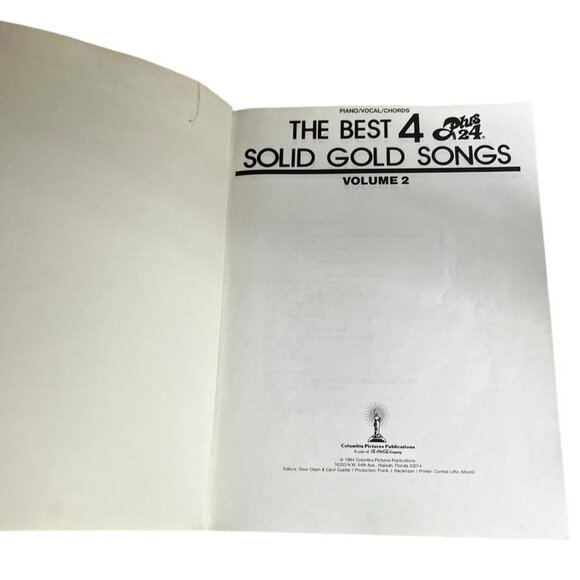 Vintage The Best 4 Solid Gold Songs Volume 2 Ghostbusters Piano Vocal Chords She - Picture 6 of 8